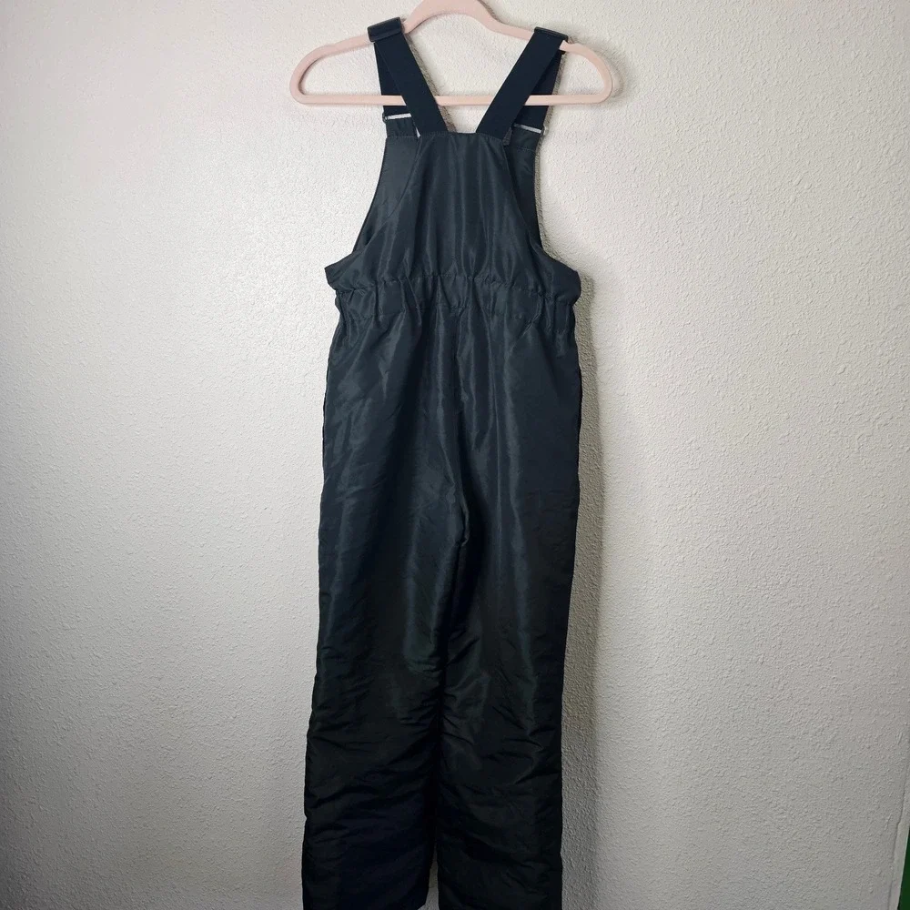 The Childrens Place Kids Black Insulated Snow Bib Overalls Size 14 XL Winter Ski